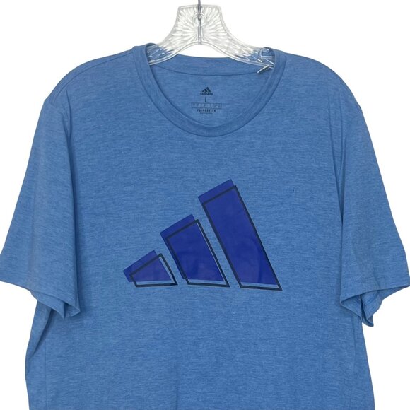 Adidas Aeroready Mens Short Sleeve Tshirt Blue Size Large - Picture 4 of 8